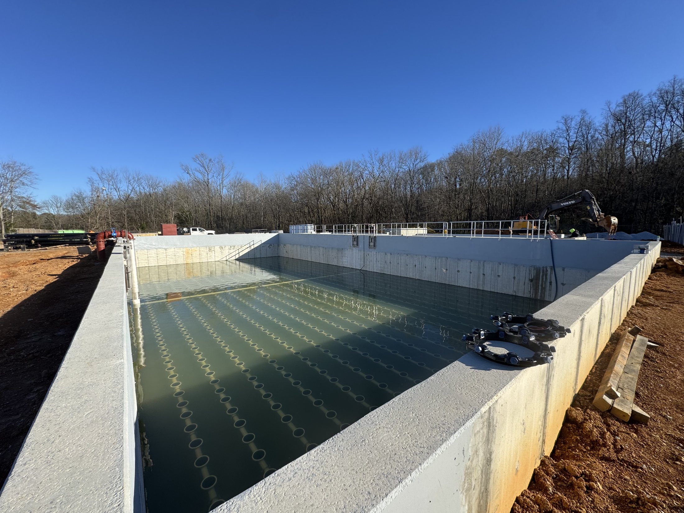 Concrete water treatment structure